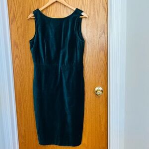 Talbots Dark Green Velvet Midi Dress